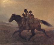 Eastman Johnson A Ride for Liberty-The Fugitive Slaves USA oil painting artist
